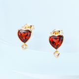 Natural Garnet Versatile Zircon Stud Earrings – Stylish Gifts — 5