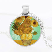 The Kiss Starry Night Sunflower Glass Necklace – Jewelry Gift Ideas — 2
