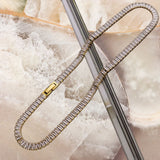 Zircon Tennis Chain Real Gold Plating OT Buckle – Jewelry Gift Ideas — 4