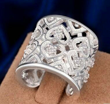 Fashion Silver Openwork Pattern Ring – Stylish Gifts — 1