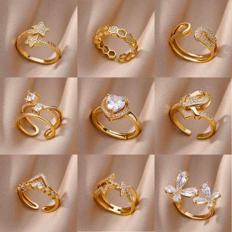 Elegant And Luxurious Heart-shaped Personalized Ring – Stylish Gifts — 1