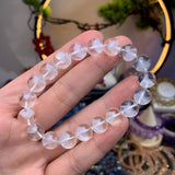 Natural White Crystal Ghost Pyramid Bracelet – Jewelry Gift Ideas — 4