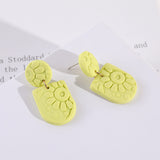 Earrings Jewelry Geometric Embossed Sunflower – Jewelry Gift Ideas — 5