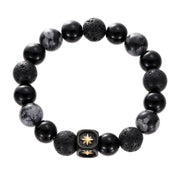 Obsidian Titanium Steel Shining Star Personalized – Jewelry Gift Ideas — 3
