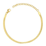 18K Gold Titanium Plated Steel Simple Bracelet – Jewelry Gift Ideas — 2