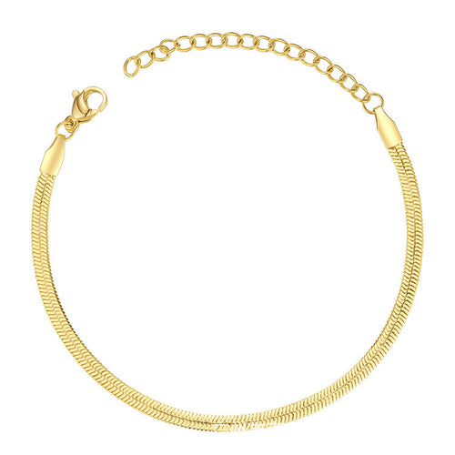 18K Gold Titanium Plated Steel Simple Bracelet – Jewelry Gift Ideas — 2