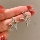 Heart-shaped Zircon Earrings Simple Ins Cold Style – Stylish Gifts — 5