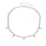 Men's Riveted Reflective Pearl Splice Necklace – Jewelry Gift Ideas — 5