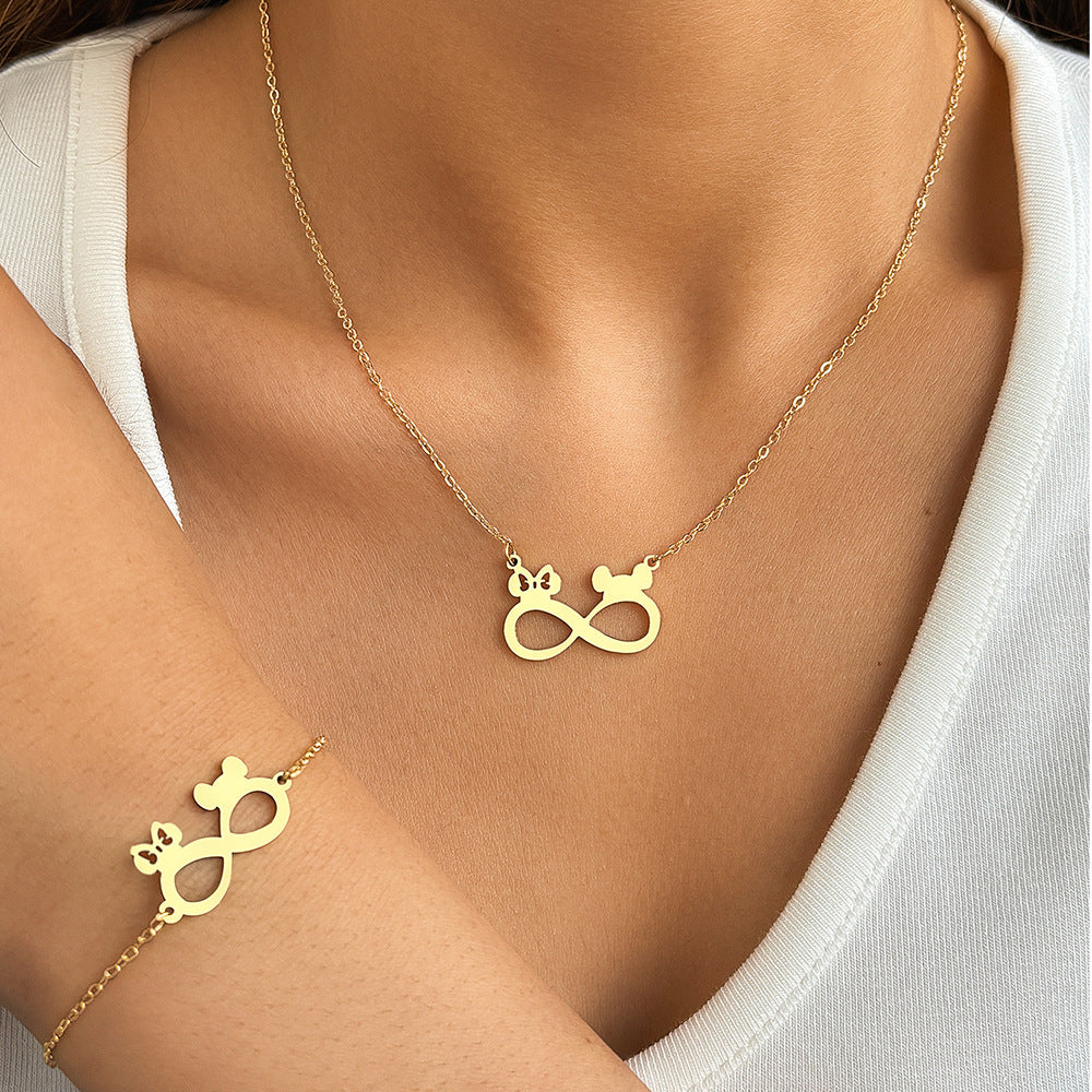 Stainless Steel Geometric 8-word Necklace – Jewelry Gift Ideas — 1