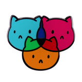 Three Primary Colors Cat Head Brooch Cute Animal – Jewelry Gift Ideas — 1