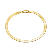 S925 Sterling Silver Bracelet Flat Snake Bone – Jewelry Gift Ideas — 3