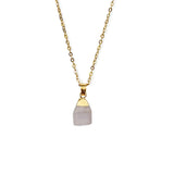 Cut Natural Necklace With Original Stone Pendant – Jewelry Gift Ideas — 8