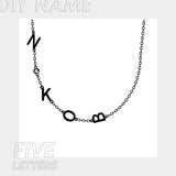 Stainless Steel 26 English Letter Name Necklace – Jewelry Gift Ideas — 9