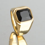 Artificial Zircon Electric Black Gold Stainless Steel – Useful Gifts — 4