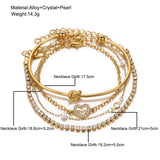 Creative Full Diamond Hollow Heart Bracelet Suit – Jewelry Gift Ideas — 2