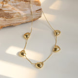 Brass 18K Multiple Heart-shaped Necklace – Jewelry Gift Ideas — 3