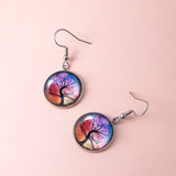Tree Of Life Dangle Earrings Art Painting Picture – Creative Gifts — 6