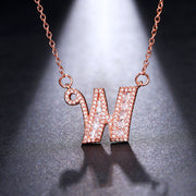 Fashion Temperament 26 Letter Zircon Necklace – Jewelry Gift Ideas — 7