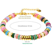 Dopamine Color Natural Stone Beaded Bracelet – Jewelry Gift Ideas — 4