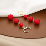 Women's Red Pearl Festive Earrings – Gifts for Her — 8