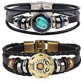 Men's Leather Personality Vintage Zodiac Bracelet – Jewelry Gift Ideas — 4