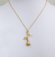 Creative Drop Red Rose Flower Pendant Necklace – Jewelry Gift Ideas — 9