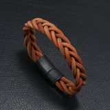 Simple Fashion Leather Cord Bracelet Men's Alloy – Stylish Gifts — 4