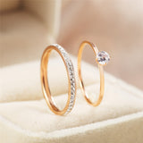Ladies Fashion Rose Gold Double Band Titanium Steel – Stylish Gifts — 2