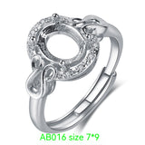 925 Silver Plating 18k Platinum Ring Frame Accessories – Stylish Gifts — 15