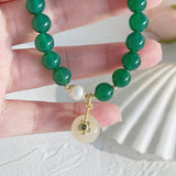 Ancient Style Green Agate Bracelet Female – Stylish Gifts — 5
