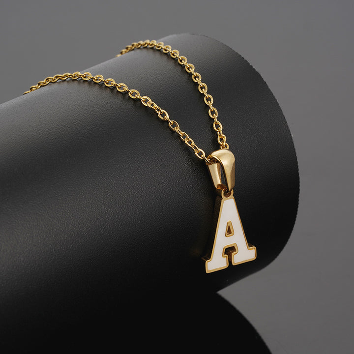 18K Gold Shell Stainless Steel Letter Pendant – Jewelry Gift Ideas — 1