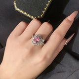 Special-interest Design Full Diamond Ring Female High – Gifts for Her — 2