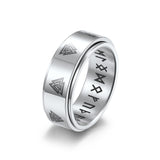 Nordic Viking Text Rotating Stainless Steel Ring – Birthday Gifts — 4