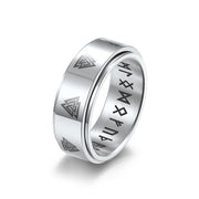 Nordic Viking Text Rotating Stainless Steel Ring – Birthday Gifts — 4