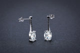 All-match Oval Zircon Copper-plated Earrings – Small Gift Ideas — 5
