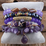 Natural Stone Glass Mixed Gravel Bracelet – Jewelry Gift Ideas — 5