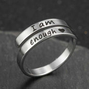 Stainless Steel Ring Retro English Double Ring – Stylish Gifts — 1