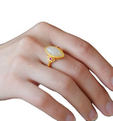 Hetian Jade Ring Silver Ancient Gold Grinding – Small Gift Ideas — 8