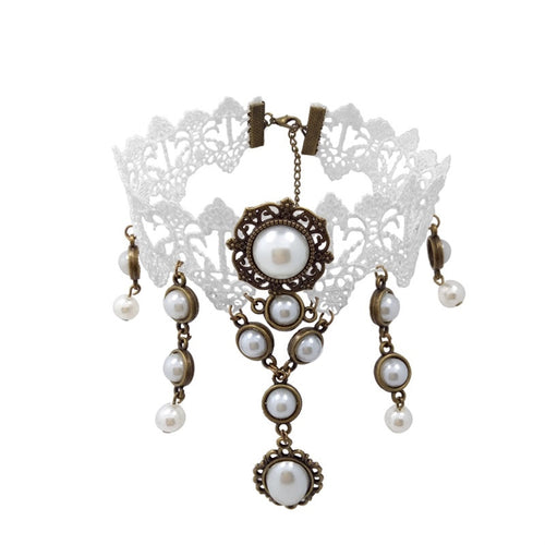 Bride White Pearl Lace Necklace Women – Jewelry Gift Ideas — 2