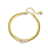 Fashion Double Layer Snake Bone Anklet Elegant Beach – Stylish Gifts — 8