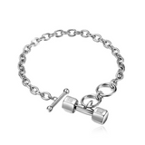 Hip Hop Cuban Titanium Steel Dumbbell Bracelet Fitness – Fitness Gifts — 3