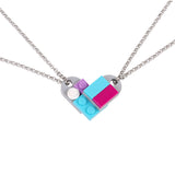 Stainless Steel Building Blocks Lovers Necklace – Jewelry Gift Ideas — 5
