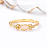 Women's 925 Sterling Silver 18K Gold Plated Ring – Gifts for Her — 9