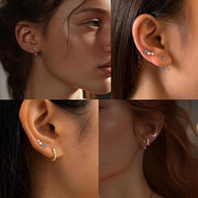 Electroplating Real Gold Ear Clip Ear Studs 6 Pieces – Stylish Gifts — 1