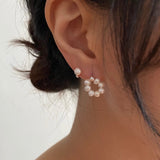 Sterling Silver Freshwater Pearl Stud Earrings Female – Gifts for Her — 1