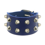 Metal Rock Double Row Flat Rivet Bracelet PU – Jewelry Gift Ideas — 3