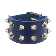 Metal Rock Double Row Flat Rivet Bracelet PU – Jewelry Gift Ideas — 3