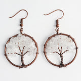 Crystal Gravel Bronze Wire Round Pendant Tree – Jewelry Gift Ideas — 10