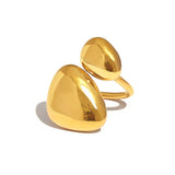 Geometric Irregular Smooth Opening Ring – Gift Ideas — 4