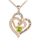 Lettering Necklace Double Heart Diamond – Jewelry Gift Ideas — 10